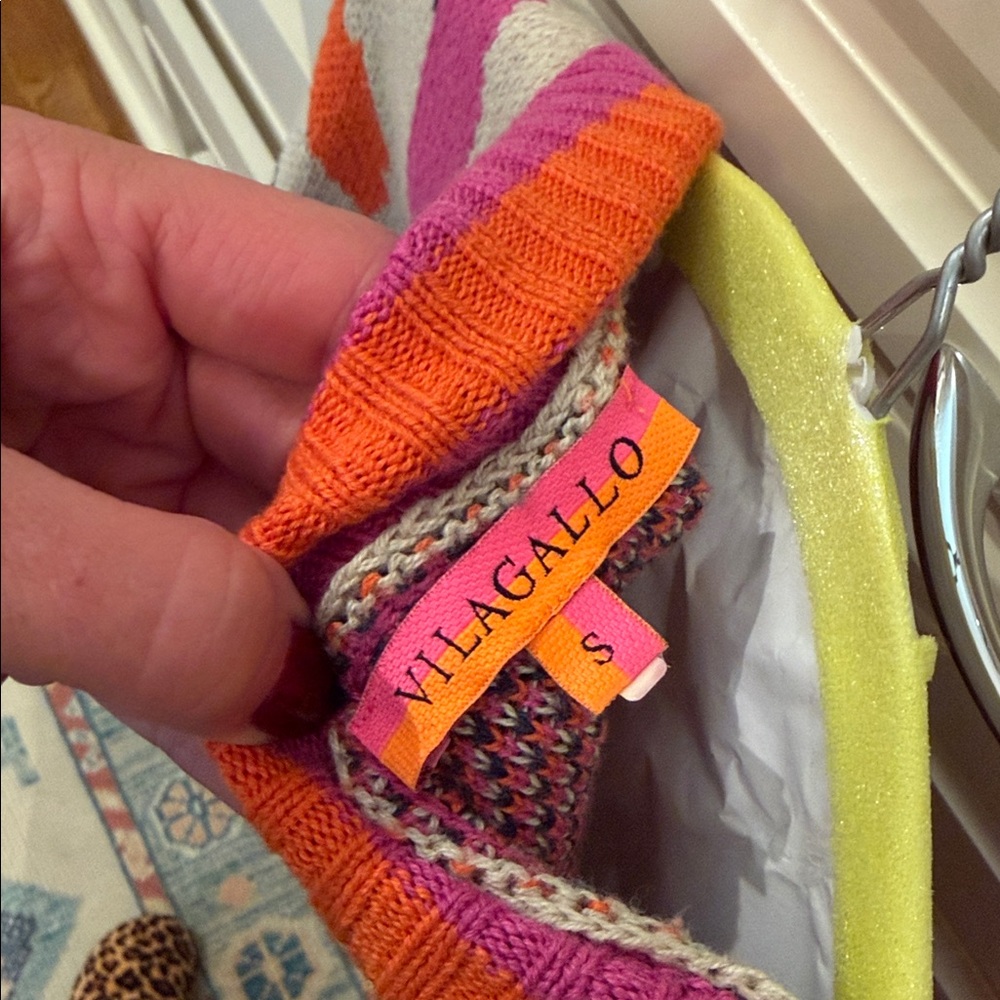 Vilagallo Multicolor Knit Cardigan - Picture 3 of 3
